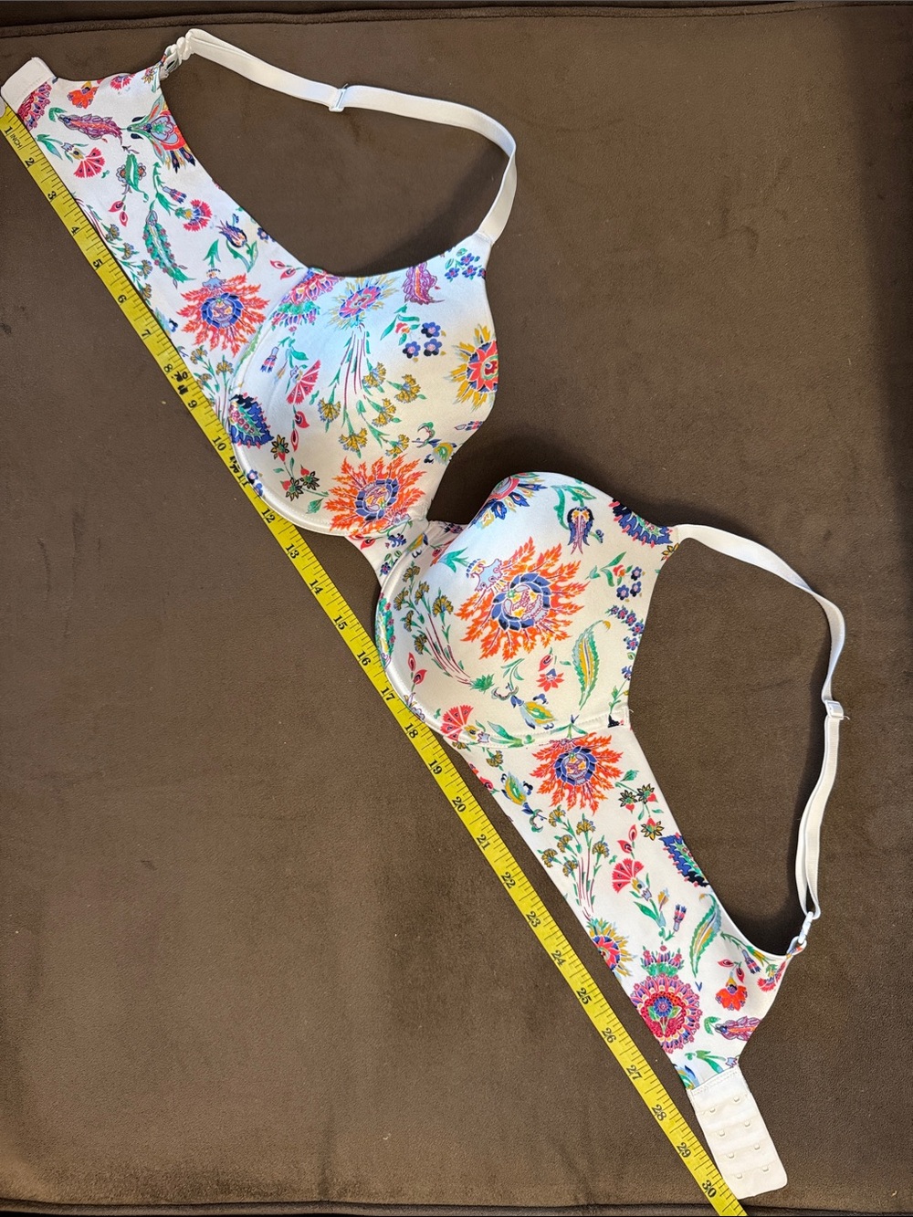 Love Floral Print Underwire Bra in White, Orange, Blue, Green, Pink